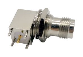 MULTICOMP PRO MC002120 RF / Coaxial Connector, TNC Coaxial, Right Angle Bulkhead Jack, Solder, 50 ohm, Bronze