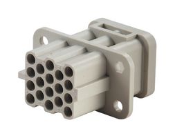 WEIDMULLER HDC HQ 17 FC Heavy Duty Connector, RockStar HQ, Insert, 17+PE Contacts, HQ, Receptacle