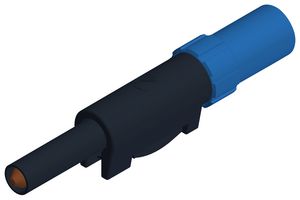 HIRSCHMANN TEST AND MEASUREMENT 931825102 Banana Test Connector, Plug, Cable Mount, 16 A, 60 VDC, Nickel Plated Contacts, Blue