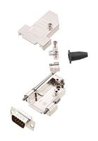 AMPHENOL COMMUNICATIONS SOLUTIONS L17DTSL09-RG-LJS-S+L717SDE09P D Sub Connector, With Backshell, DB9, Standard, Plug, DTSL-LJS-RG-S, 9 Contacts, DE, Solder Cup