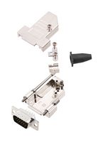AMPHENOL COMMUNICATIONS SOLUTIONS L17DTSL09-RG-LJS-S+L717HDE15P D Sub Connector, HD, W/ Backshell, High Density, Plug, DTSL-LJS-RG-S, 15 Contacts, DE, Solder Cup