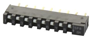 C&K COMPONENTS SPA08B DIP / SIP Switch, 8 Circuits, Slide, Through Hole, SPST, 20 V, 10 mA