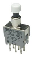 NIDEC COMPONENTS APE2F-2M-10-Z Pushbutton Switch, APE Series, DPDT, On-(On), Plunger for Cap