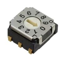 NIDEC COMPONENTS SH-7030TA Rotary Coded Switch, SH-7000 Series, Surface Mount, 10 Position, 5 VDC, BCD Complement, 100 mA