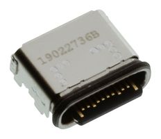 AMPHENOL COMMUNICATIONS SOLUTIONS 124018612112A USB Sealed Connector, USB Type C, USB 3.2, Receptacle, 24 Position, Surface Mount, IPX8
