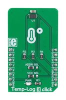 MIKROELEKTRONIKA MIKROE-3326 Add-On Board, Temp-Log 3 Click Board, Temperature Logger, MCP9843 Sensor IC, MikroBUS