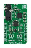 MIKROELEKTRONIKA MIKROE-3273 Add-On Board, ECG 3 Click Board, MAX30003 Analog Front End, Single Channel, MikroBUS