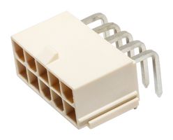 MOLEX 87427-1002 Pin Header, Wire-to-Board, 4.2 mm, 2 Rows, 10 Contacts, Through Hole Right Angle