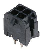 MOLEX 44914-0401 Pin Header, Wire-to-Board, 3 mm, 2 Rows, 4 Contacts, Press Fit, Micro-Fit 3.0 CPI 44764 Series