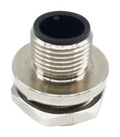 MULTICOMP PRO MPM12-SSP-3ARP Sensor Connector, M12, Female, 3 Positions, Solder Socket, Straight Panel Mount