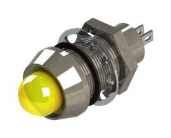 MARL 514-111-23 LED Panel Mount Indicator, Yellow, 28 VDC, 12.7 mm, 20 mA, 50 mcd, IP67