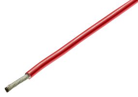 RAYCHEM - TE CONNECTIVITY 100G0111-0.50-2 Wire, Polymer, Red, 21 AWG, 19 x 0.18mm, 328 ft