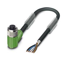PHOENIX CONTACT 1500761 Sensor Cable, 5P, 90° M12 Receptacle, Free End, 5 Positions, 10 m, 33 ft