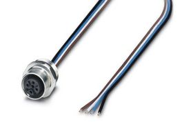 PHOENIX CONTACT 1555448 Sensor Cable, M12 Receptacle, Free End, 4 Positions, 0.5 m, 1.64 ft