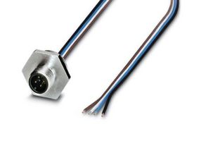 PHOENIX CONTACT 1408442 Sensor Cable, M12 Plug, Free End, 8 Positions, 0.5 m, 1.64 ft