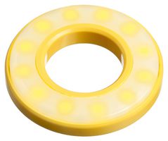 APEM QH19057YC LED Panel Mount Indicator, Yellow, 24 VDC, 19 mm, 20 mA, 90 mcd, IP67