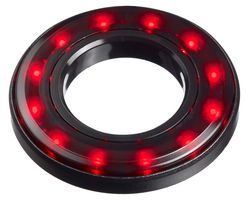 APEM QH22L28RC LED Panel Mount Indicator, Red, 24 VDC, 22 mm, 20 mA, 120 mcd, IP67