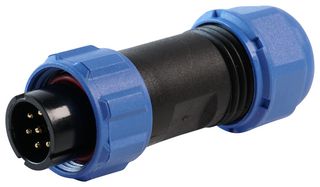 MULTICOMP PRO MP002509 Circular Connector, MP-T13, Plug, Male Contacts, 2 Way, Cable Mount, Threaded, Solder, IP68, 13A