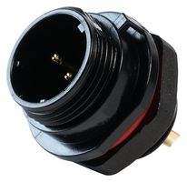 MULTICOMP PRO MP002534 Circular Connector, MP-T13, Panel Receptacle, Male Contacts, 2 Way, Threaded, Solder, IP68, 13A
