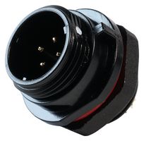 MULTICOMP PRO MP002536 Circular Connector, MP-T13, Panel Receptacle, Male Contacts, 4 Way, Threaded, Solder, IP68, 5A