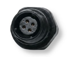 MULTICOMP PRO MP002541 Circular Connector, MP-T13, Panel Receptacle, Female Contacts, 4 Way, Threaded, Solder, IP68, 5A