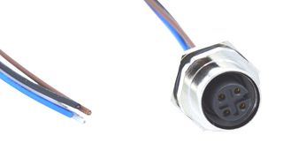 NORCOMP FPM12A04I12AF01 Sensor Cable, 4 Pos, M12 Plug, Free End, 4 Positions, 304.8 mm, 12 ", VULCON Series