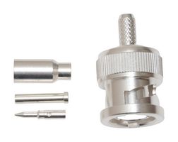 GREENPAR - TE CONNECTIVITY 1-1337430-0 RF / Coaxial Connector, BNC Coaxial, Straight Plug, Crimp, 50 ohm, RG174, Brass