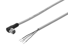 FESTO SIM-M8-4WD-2,5-PU Sensor Cable, 90° M8 Receptacle, Free End, 4 Positions, 2.5 m, 8.2 ft