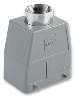 HARTING 09 20 032 0420 Heavy Duty Connector, PG21 Top Entry, 4 Pegs, High Profile, Hood, Top Entry, Aluminium Body