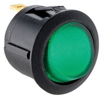 MULTICOMP PRO MP004434 Rocker Switch, LED, SPST, 12V, Illuminated, Panel Mount, Green