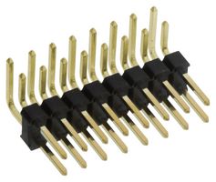 AMPHENOL COMMUNICATIONS SOLUTIONS 10129382-906001BLF Pin Header, Board-to-Board, 2.54 mm, 2 Rows, 6 Contacts, Through Hole Right Angle, FCI Econostik
