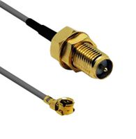 SIRETTA ASMG025D11311 RF / Coaxial Cable Assembly, 9.9 ", 250 mm, 1.13mm, U.FL Socket, RP-SMA Straight Jack