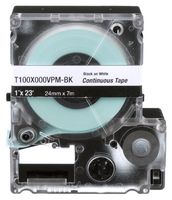 PANDUIT T100X000YKM-BK Label Printer Tape, for MP100/MP300 Portable Label Printers, Polyester, 1 " x 30 ft, Black on Clear