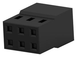 TE CONNECTIVITY 2MM-RC-D03-BX. Connector Housing, AMPMODU, Receptacle, 6 Ways, 2 mm