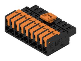 WEIDMULLER 2741740000 Pluggable Terminal Block, 5 mm, 9 Ways, 2.5 mm², Snap In