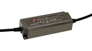 MEAN WELL PWM-60-12DA2 LED Driver, LED Lighting, 60 W, 12 VDC, 5 A, Constant Voltage, 90 V