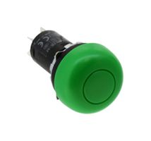 IDEC MW1B-M32G Pushbutton Switch, MW Series, 22 mm, DPDT, Momentary, Mushroom, Green