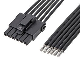 MOLEX 217466-1053 Cable Assembly, Ultra-Fit Receptacle to Free End, 5 Ways, 3.5 mm, 1 Row, 600 mm, 23.6 "