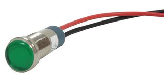 DIALIGHT 656-1206-303F LED Panel Mount Indicator, Green, 28 VDC, 12.7 mm, 18 mA, IP66, NEMA 4X