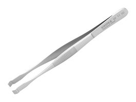 KNIPEX 92 11 02 Tweezers, Positioning, Curve, Flat, 145 mm, Stainless Steel