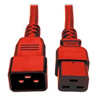 MULTICOMP PRO GW-151756 Mains Power Cord, IEC 60320 C20 to IEC 60320 C19, 2 m, 6.6 ft, 16 A, 250 V, Red