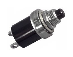 TE CONNECTIVITY - ALCOSWITCH MSP103C004 Pushbutton Switch, MSP3 Series, 6.4 mm, SPST-NO, Momentary, Round, Black
