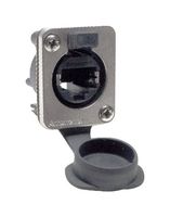 AMPHENOL SINE/TUCHEL RJXS8FG6HB Modular Connector, PCB, RJ45 Jack, 1 x 1 (Port), 8P8C, Cat6, IP54, Panel Mount