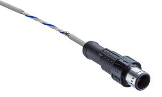 AMPHENOL LTW AD-02BFFM-QL8P05 Sensor Cable, SPE Receptacle, Free End, 2 Positions, 5 m, 16.4 ft, X-Lok Series