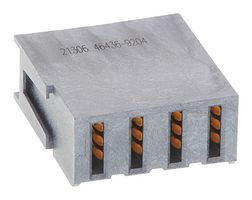 MOLEX 46436-9204 Rectangular Power Connector, R/A, 4 Contacts, EXTreme Ten60Power 46436 Series, PCB Mount, Press Fit