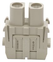 MULTICOMP PRO MP009488 Heavy Duty Connector, MP-HM INSERTS, Module, 2 Contacts, Receptacle, Screw Socket