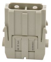 MULTICOMP PRO MP009489 Heavy Duty Connector, MP-HM INSERTS, Module, 2 Contacts, Plug, Screw Pin