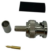 MULTICOMP PRO MP010254 RF / Coaxial Connector, BNC Coaxial, Straight Plug, Crimp, 75 ohm, RG59, Brass
