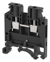 ELKAY KUT2.5N / BLACK DIN Rail Mount Terminal Block, Feed Thru, 2 Ways, 20 AWG, 12 AWG, 2.5 mm², Screw, 24 A