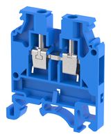 ELKAY KUT4N/BLUE DIN Rail Mount Terminal Block, Feed Thru, 2 Ways, 20 AWG, 10 AWG, 4 mm², Screw, 32 A